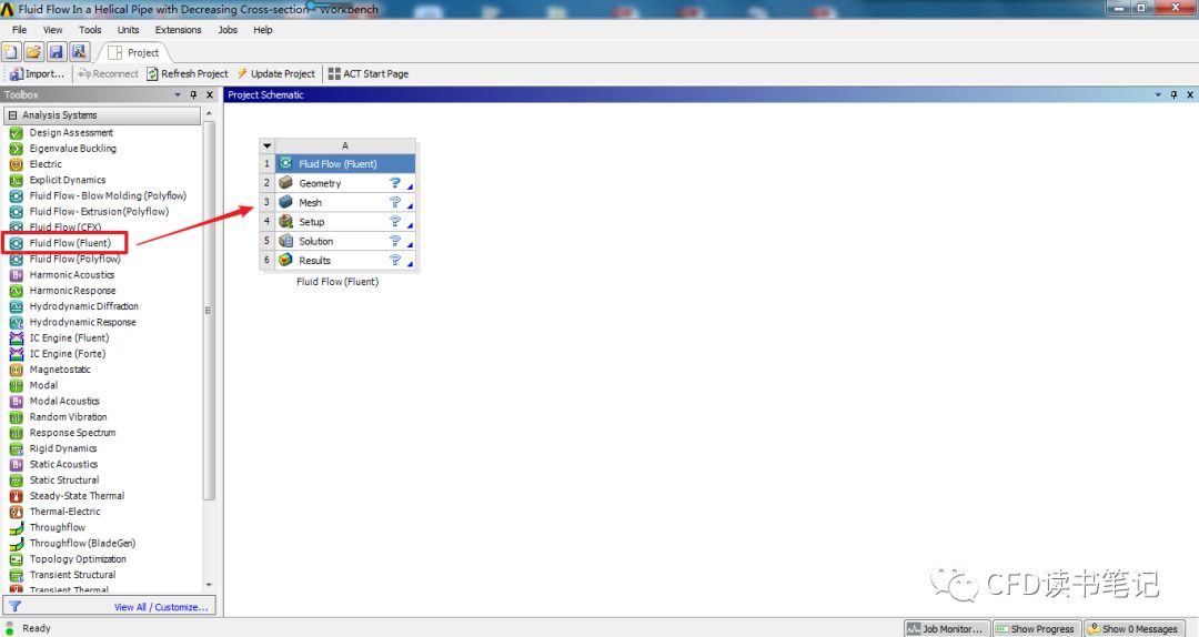 「CFD案例-Fluent」16 截面渐变螺旋管中的流体流动的图2